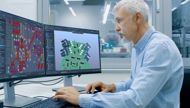Zu den Services von Hesch gehört u.a. die Erstellung individueller Leiterplatten-Layouts (Gorodenkoff/AdobeStock und Hesch Industrie-Elektronik )