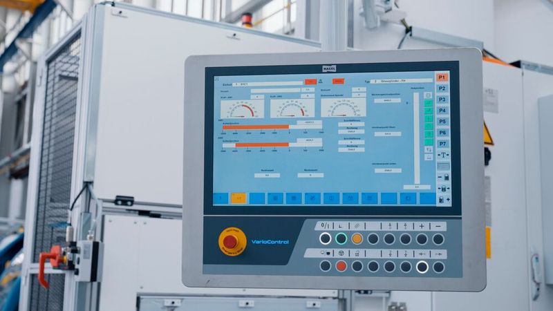 Blick auf die Steuerung einer Nagel-Honmaschine des Typs VL 15 respektive VL 30. Die MS-U-Steuerung sei über das Touch-Bedienpanel sehr leicht bedienbar. (Bild: Nagel)