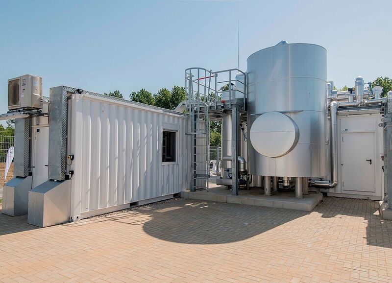 Im Zentrum der Forschung von Store & Go steht die Herstellung erneuerbarer Gase über den Schritt der Methanisierung und die Speicherung in einem industriellen Umfang, um einen wirtschaftlichen Betrieb zu ermöglichen. (Uniper)