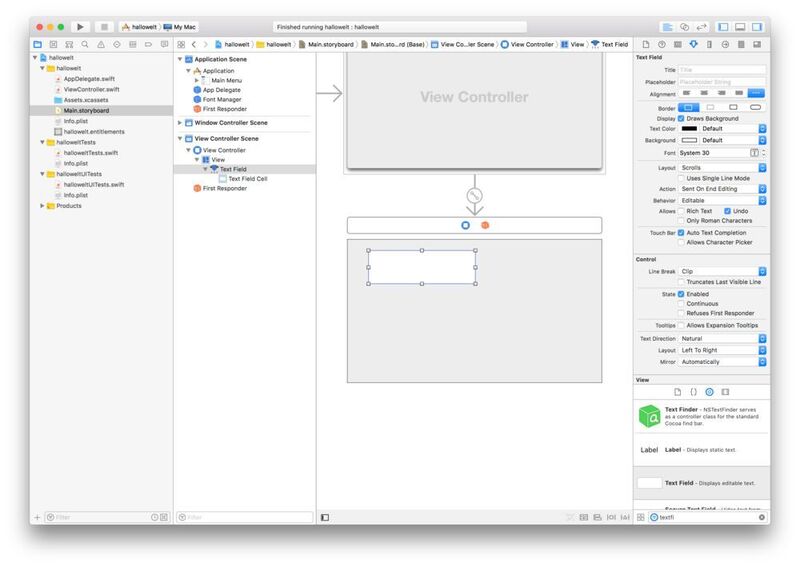 Xcode hilft dabei, direkt eine GUI für die App zu erstellen. (Rentrop)