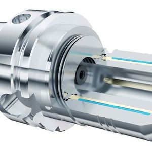 Beim Universal-Spannfutter Sino-R sorgt ein High-End-Elastomer als Druckmedium für hohe Schwingungsdämpfung, große Spannkraft und einfachsten Werkzeugwechsel.