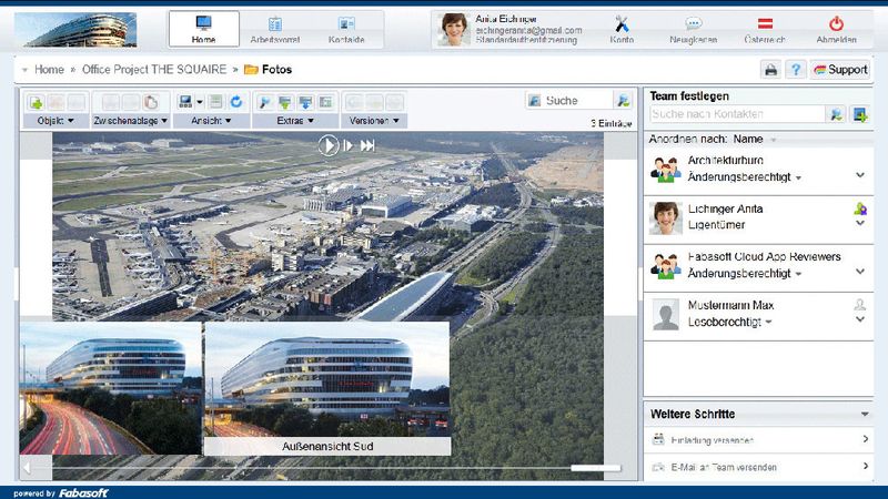 In der Folio Cloud abgelegte Bilder und Dokumente können direkt im Web angesehen - und je nach Dateiart auch bearbeitet werden, ohne diese vorher lokal abspeichern zu müssen. (Fabasoft)