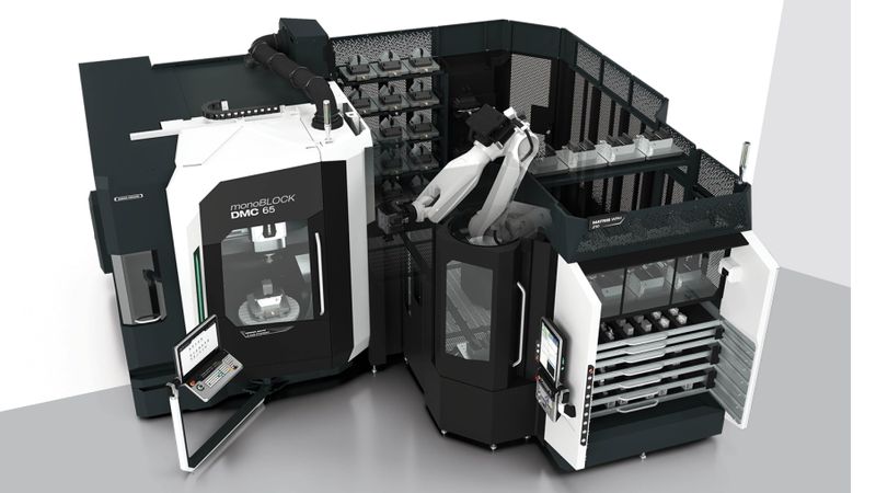 Das Matris WPH ist für das Handling sowohl von Werkstücken als auch von Paletten konzipiert.(Bild:  DMG Mori)