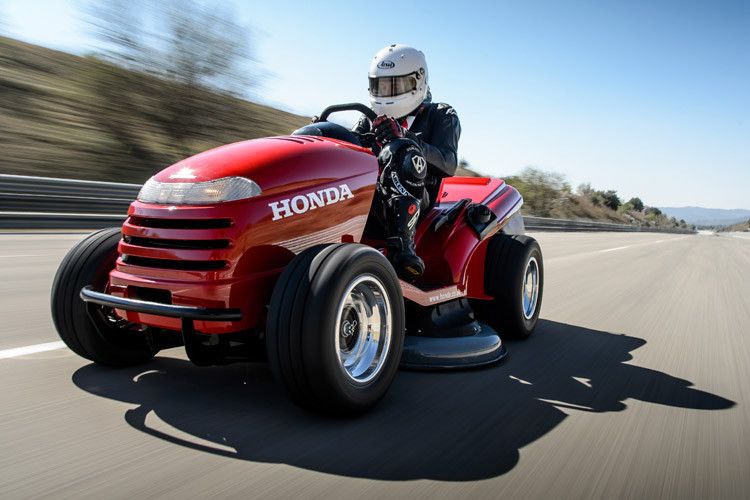 Gibt's doch: den „Mean Mower“ von Honda. (Foto: Honda)