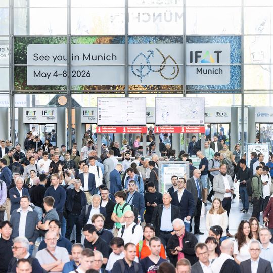 Mehr als 140.000 Besucher aus rund 170 Ländern und Regionen kamen zur Weltleitmesse für Wasser-, Abwasser-, Abfall- und Rohstoffwirtschaft.(Bild:  Messe München)