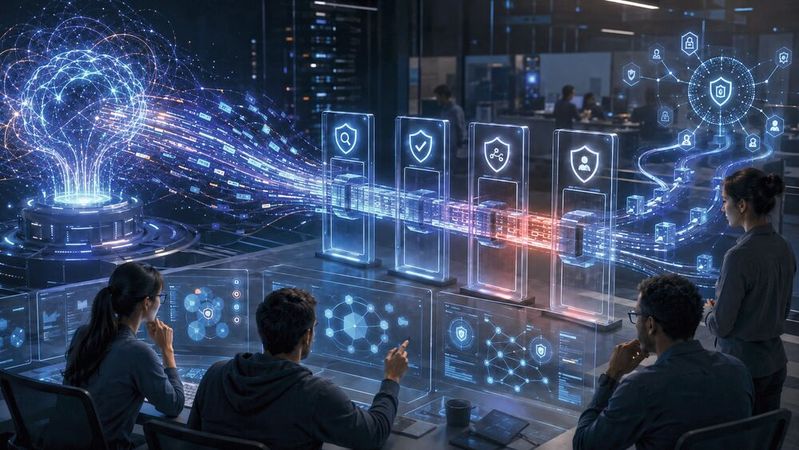 The productivity paradox: AI speeds up code development, but according to GitLab’s AI Accountability Report, control, traceability, and governance are becoming the new bottleneck in the software delivery process.(Image: Dall-E / AI-generated)