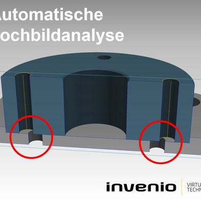 Lochbildanalyse erkennt fehlerhafte Bohrungen. (Bild: Invenio Virtual Technologies )