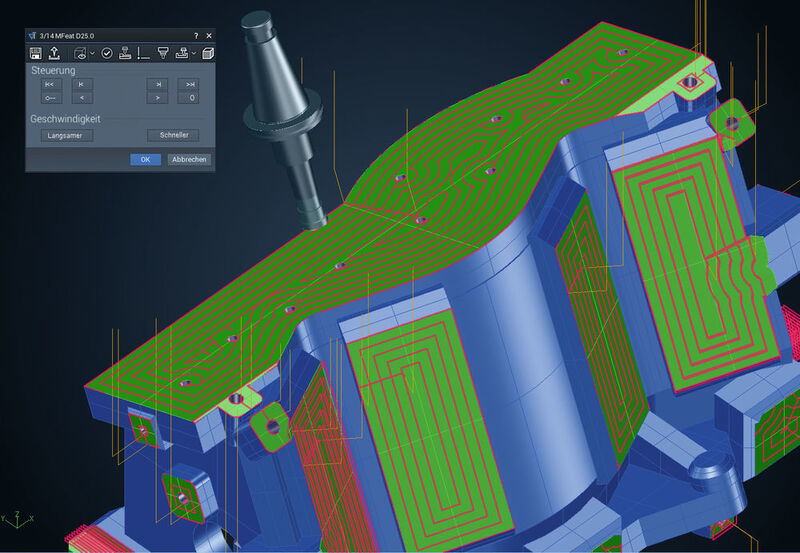 Tebis has extended the automation process in NC programming: using elementary features, it is possible to describe plane surfaces, contours, vertical surfaces and complex recesses. (Photo: Tebis)