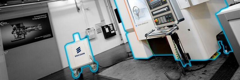 5GSensPRO-Testbed: Die großen Datenmengen können mit dem 5G-Mobilfunkstandard in hoher Geschwindigkeit und mit geringen Latenzen zwischen Sensoren und Cloud- und Großrechensystemen übertragen werden, um auch auf Feldebene zeitkritische Kommunikation, etwa für Regelungsanwendungen, zu gewährleisten.(Bild:  Fraunhofer IPT)