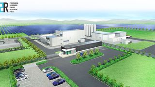 Die alkalische Wasserelektrolyseanlage wird im Fukushima Hydrogen Research Field in Namie, Futaba, Fukushima, Japan, errichtet. (Bild:FH2R)