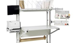 Der Quick Edge lässt sich mit einem Handgriff von 570 Millimetern auf 1300 Millimeter Höhe verstellen. (Bild: Kaiserkraft)