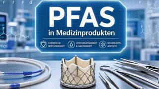 PFAS kommen in verschiedenen Medizinprodukten wie Kathetern, Stents und Implantaten zum Einsatz – ihre Eigenschaften verbessern Funktionalität und Haltbarkeit, stehen jedoch zunehmend im regulatorischen und gesundheitlichen Diskurs. (Bild: GPT Image Editor / KI-generiert)
