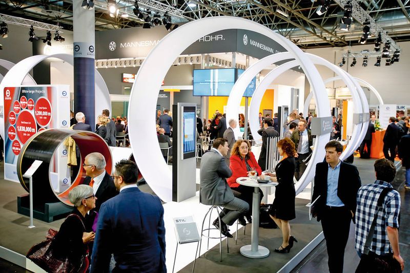 Impressionen der letzten Messeausgabe der Tube: Die Messe zeigt die gesamte Palette von der Herstellung über die Bearbeitung bis hin zur Verarbeitung und dem Handel von Rohren. (Bild: Messe Düsseldorf)