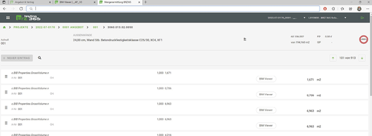 (Beispiel einer klassischen Mengenermittlung. Bild: BRZ Deutschland GmbH)