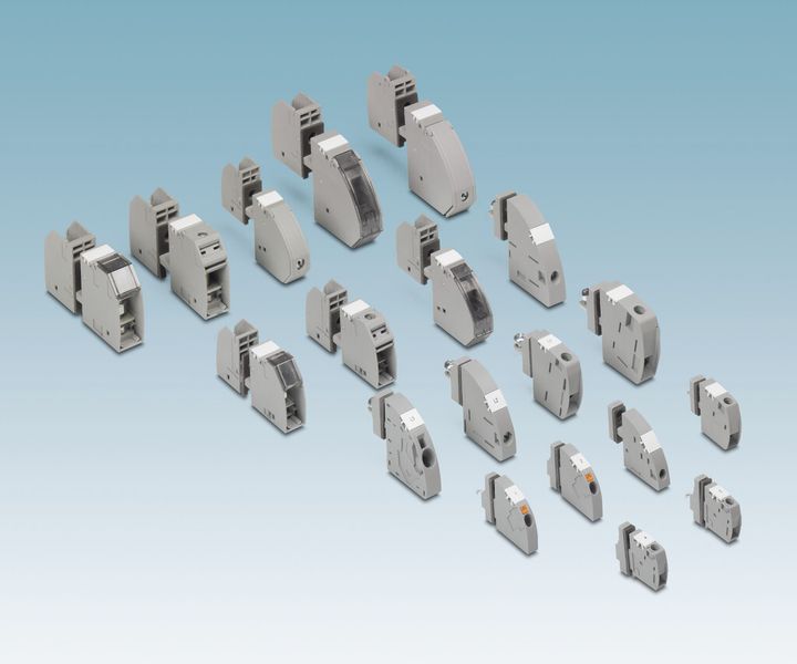 Bild 2: Die unterschiedlichen Anschlussmöglichkeiten unterteilen sich in den klassischen Schraubanschluss, den schnellen Push-in-Anschluss und den robusten Bolzenanschluss. (Bild: Phoenix Contact)