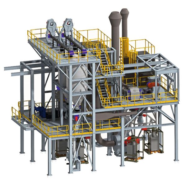 Mit 3D-Anlagenrenderings in der Planung und Projektierung lassen sich Schnittstellen definieren. (Bild: Hosokawa Alpine)