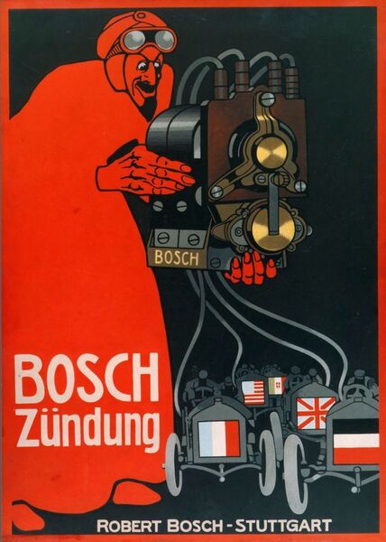 Bosch-Werbung für die Zündung Roter Teufel aus dem Jahr 1910. (Bosch)