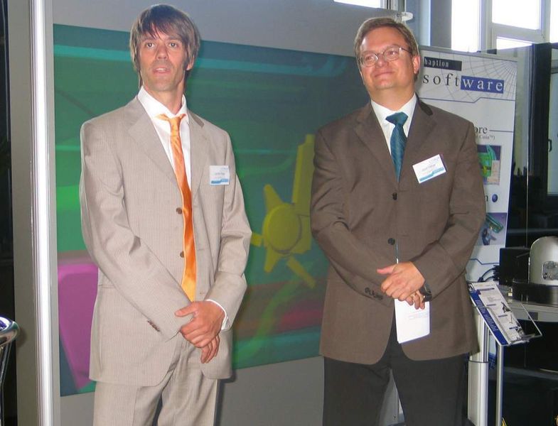 Die beiden Imsys-Geschäftsführer Dr. Ulrich Häfner und Tankred Magg möchten Virtual-Reality-Lösungen für den Mittelstand anbieten, (Archiv: Vogel Business Media)