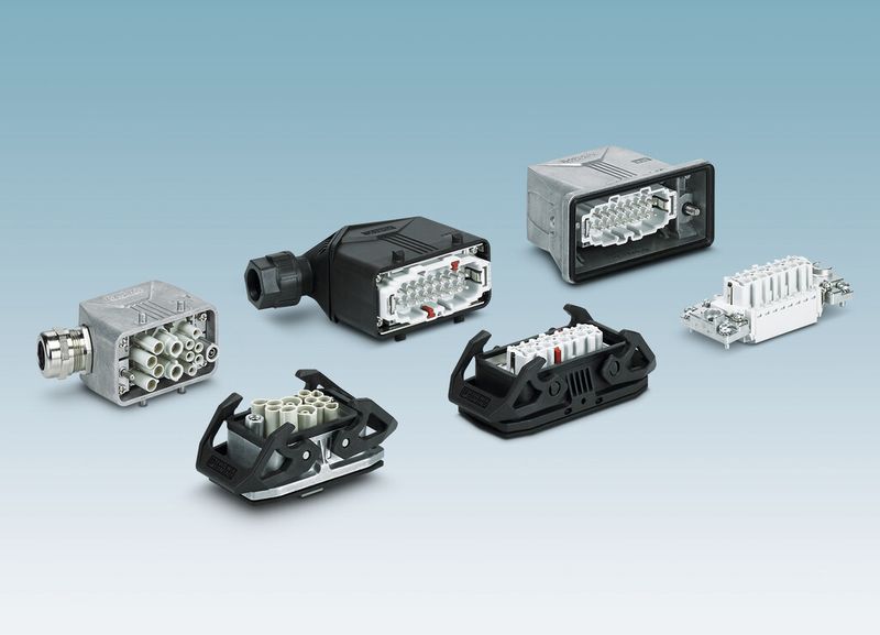 Richtiger Kontakteinsatz - mit drei Gehäuseserien aus Kunststoff und Metall bietet Heavycon Complete für jede Anforderung den passenden Steckverbinder. (Bild: Phoenix Contact)