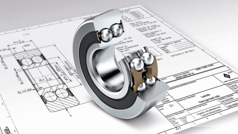 Only a few components are as important in industrial machine manufacturing as the rolling bearing. Over 100 billion of these construction elements are in use worldwide. This image shows the revised LR52 and LR53 track roller series in X-life quality.  (Schaeffler)