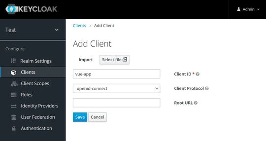 Anlegen eines Clients mit dem Protokoll openid-connect.(Bild:  Koller / Keycloak)