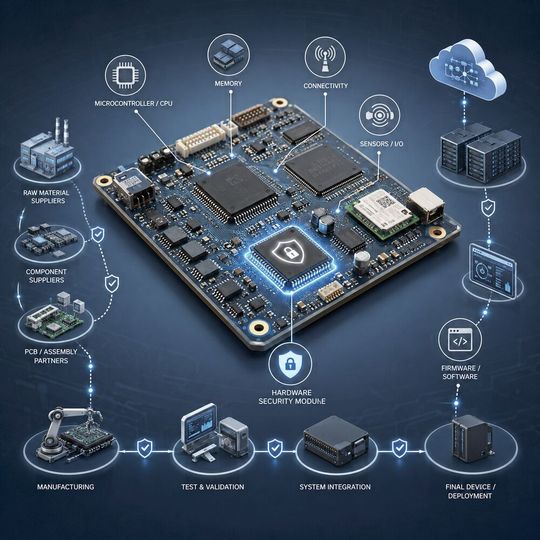 Bill of Materials: CRA-Compliance endet nicht beim einzelnen Security-Baustein, sondern betrifft Architektur, Komponenten und Systemkontext.(Bild:  Dall-E / KI-generiert)