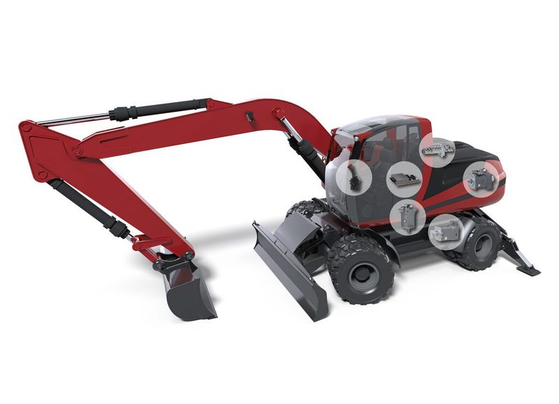 Mit LSC+ kann der Baumaschinenhersteller echte Universalmaschinen auf den Markt bringen, die sich flexibel an die jeweilige Arbeitsaufgabe anpassen. Das gilt für Bagger, aber z.B. auch für Krane und andere Umschlaggeräte. (Bild: Linde Hydraulics)