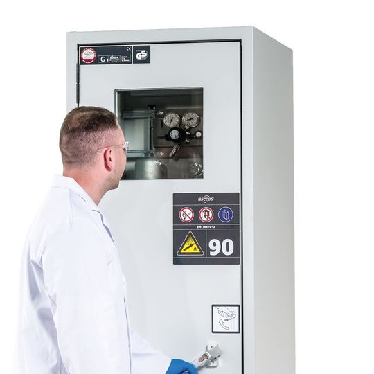 Druckgasflaschenschrank mit Sichtfenster Druckgasflaschenschrank mit Sichtfenster