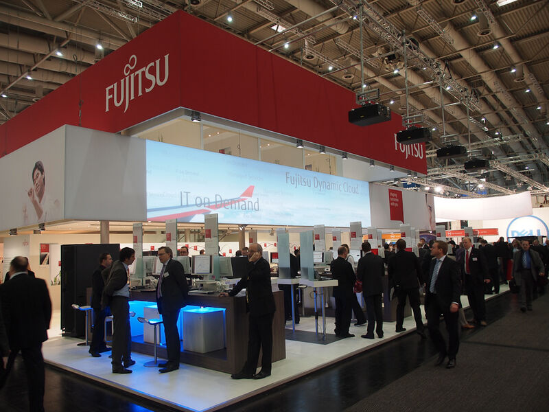 Die Messestände von Fujitsu füllten sich innerhalb weniger Minuten und waren bis Messeende gut besucht. (Archiv: Vogel Business Media)