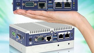 Passt auf eine Hand: Das Modell ITG-100-AL mit dem Intel Apollo Lake SoC misst 137 x 102 x 36 mm (mit Modul 56 mm). Dazu kommt ein erweiterter Temperaturbereich von -20 °C bis 60 °C. (Comp-Mall)