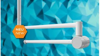 Der neue Federarm von Amtrion wird v. a. in Untersuchungsräumen von Kliniken, Ambulanzen und auch in Arztpraxen zum Einsatz kommen. (Bild: Amtrion)