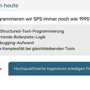 Der Elefant im Raum: Während sich die IT rasant weiterentwickelt hat, stecken viele Prozesse in der SPS-Programmierung noch in den Methoden der 90er-Jahre fest – mit hohem manuellen Aufwand und Boilerplate-Code.(Bild:  logiccloud)