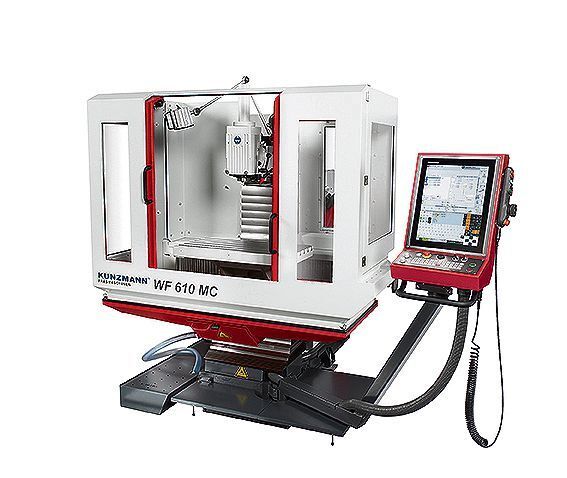 With the WF 610 MC from Kunzmann both milling and drilling works, they say. In addition, the operator can switch between CNC mode and manual operation by means of a key switch. (Kunzmann)