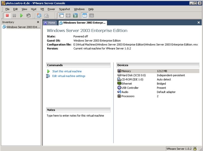 Abb. 8: Die VMware Server Konsole kann lokale und remote Hosts ansprechen (Archiv: Vogel Business Media)