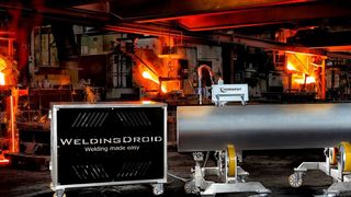 Das dänische Start-up Weldingdroid ApS präsentiert sich und den gleichnamigen Weldingdroid auf der Schweisstec 2021 in Stuttgart. Mit diesem System gelinge das Schweißen von Tanks und Rohren in Rekordzeit. (Weldingdroid)