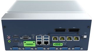 The AIM13 series from EFCO includes seven fanless IPC models, all equipped with at least 2 x GbE with PoE. Both for PoE and the additional AI hardware accelerator, a supply voltage of 9...36 V DC is sufficient for the internal power supply. (Image:EFCO)