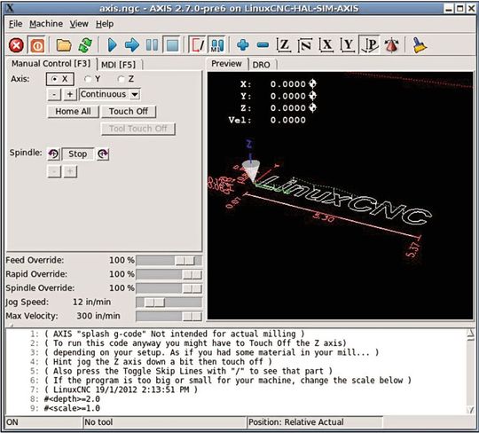 LinuxCNC a été créé au National Institute of Standards and Technology aux États-Unis. Il est autant apprécié de la communauté « Do-it yourself » que des professionnels. (Source :  Linux CNC)
