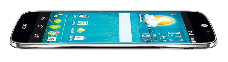 Die schmale Leiste suggeriert ein gebogenes Display. (Acer)