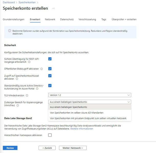 Beim Erstellen eines Speicherkontos gibt es viele Stolperfallen, die eine Sicherheitsgefahr darstellen. (Bild: Joos)