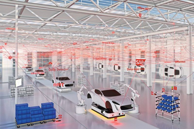 Ein Funknetzwerk schafft Transparenz in Montage und Fertigung – als gute Voraussetzung für weitgehende Automatisierung der Intralogistik.   (Bild: steute Technologies GmbH & Co. KG, Löhne)