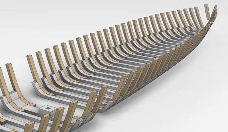 Konstruktive Festkörpergeometrie: Boolesche Operationen zum Aufbau der Spanten. (Bild: Hochschule Trier)