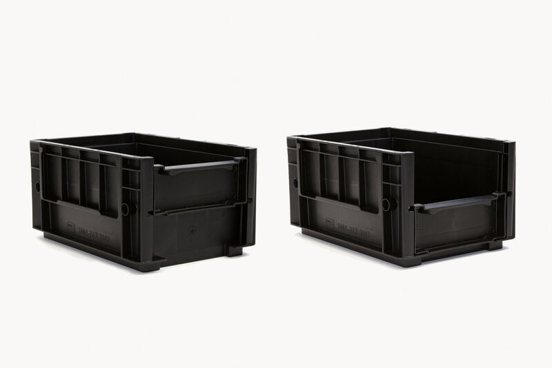 Die mit versenkbarer Schiebklappe ausgestatteten Boxen Spezial sind für die Kommissionierung ebenso einsetzbar wie als Display-Behälter. (Bild: Utz)