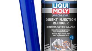 Soll dem umgewollten Klopfen/Klingeln bei Benzindirekteinspritzern den Garaus machen: der neue „Pro-Line Direkt Injection“-Reiniger von Liqui Moly. (Liqui Moly)