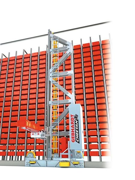 Beim Mast des Regalbediengerätes Cheetah wurden CFK-Standardprofile mit Aluminiumblechen verklebt. (Gebhardt Fördertechnik)