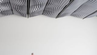 Das prämierte WAVE Akustikmodul im Konferenzraum der Messe Luzern. (Bild: Späh/Claudio Hils)