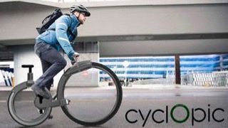 Das Cyclopic ist ein faltbares E-Bike im Hochrad-Design.  (Cyclopic)