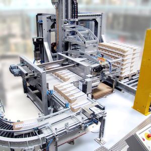 Der flexible Linearroboter LR03 ist für die Palettierung nahezu aller Produkte im Konsumgüterbereich geeignet.