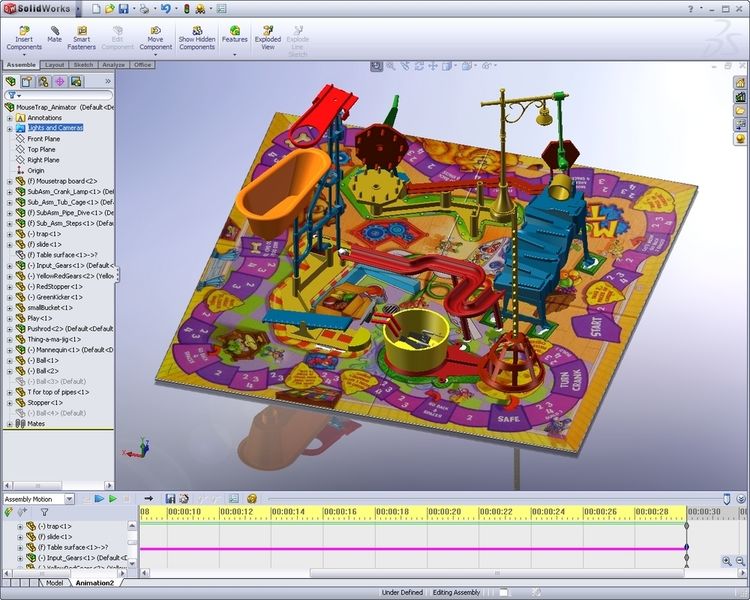Abb.3: Simulation und Visualisierung: In SolidWorks 2008 wurden dynamische Bewegung und Simulationsmöglichkeiten integriert, um die Konstruktionen überprüfen zu können. (Archiv: Vogel Business Media)