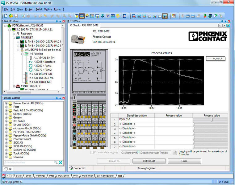 Über Kommunikations- und Gateway-DTM für Profinet können Geräte direkt aus dem Engineering parametriert und diagnostiziert werden. (Bild: Phoenix Contact)