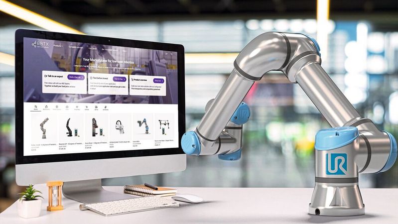 Auf der Igus-Plattform RBTX können künftig Cobots von Universal Robots mit Technologie von Igus kombiniert werden. (Bild:  Igus)